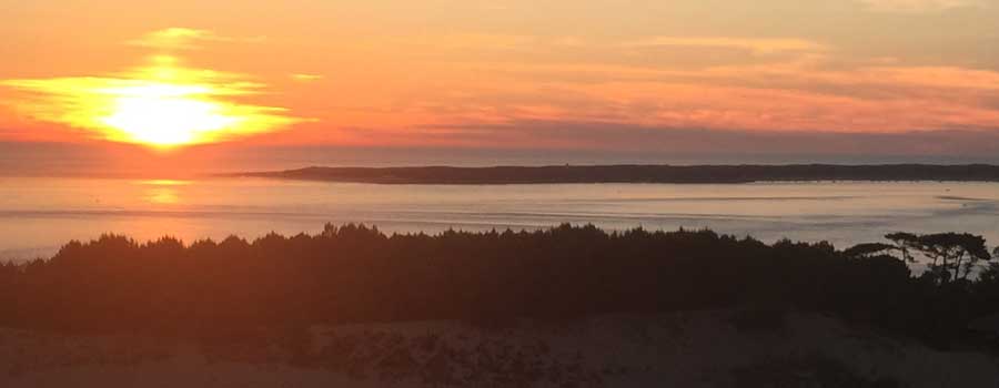 Coucher de soleil depuis la dune